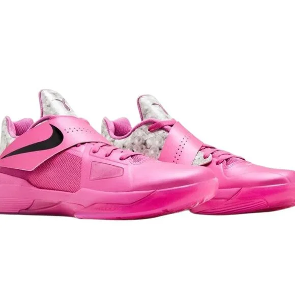 Nike Zoom KD IV 'Aunt Pearl' Breast Cancer Pink Men Basketball Size 7.5 Women 9